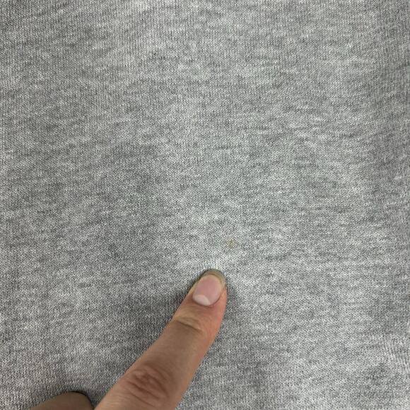 Jonathan Simkhai Hoodie XS Crop Sweatshirt Grey Bow Tie Detail Bell Sleeve Flaw - Picture 12 of 12